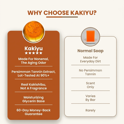 Why choose Kakiyu: Kakiyu compared with normal soap